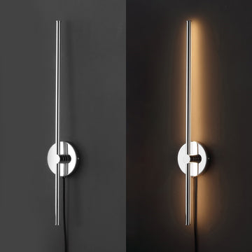 Anton 27.25" Modern Minimalist Iron Adjustable Bar Integrated LED Plug-In Sconce